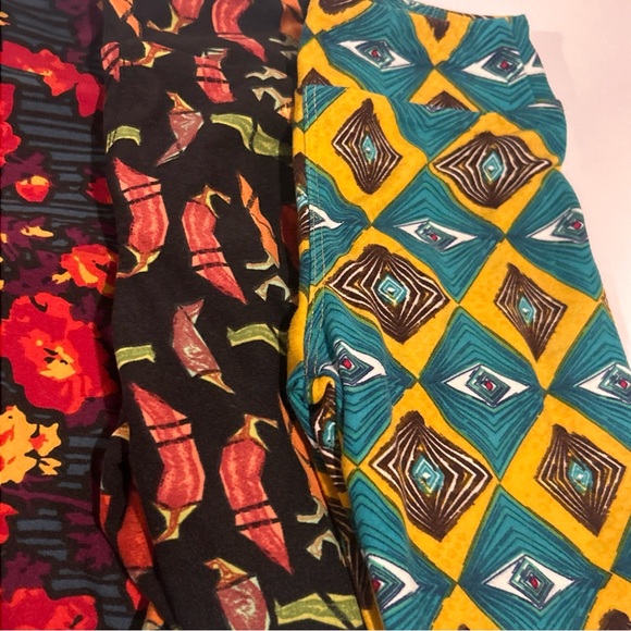 NWOT Lot of 5 LuLaRoe Kids Leggings Size S/M! Peppers, geometric, floral,clovers - Picture 5 of 10